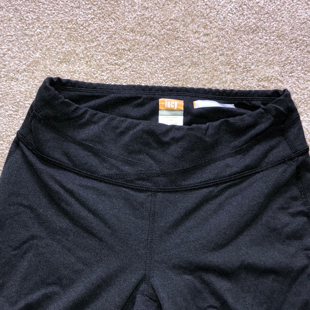 Lucy Capri Leggings, Charcoal Gray, Size S